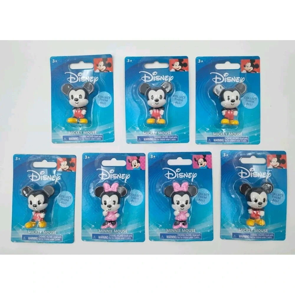SET-7 +BOX Disney Mickey‎ Mouse Minnie Mouse Toy MiniSEE PIC